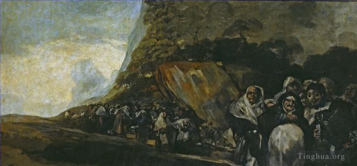 弗朗西斯科·戈雅 的油画作品 -  《圣堂长廊》