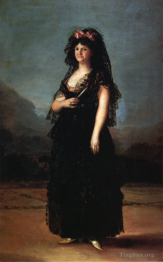 弗朗西斯科·戈雅 的油画作品 -  《戴着头巾的玛丽亚·路易莎王后》