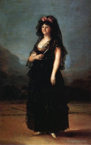 艺术家弗朗西斯科·戈雅作品《戴着头巾的玛丽亚·路易莎王后》