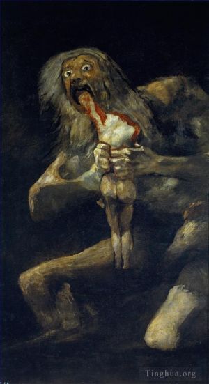 艺术家弗朗西斯科·戈雅作品《土星吞噬他的儿子》