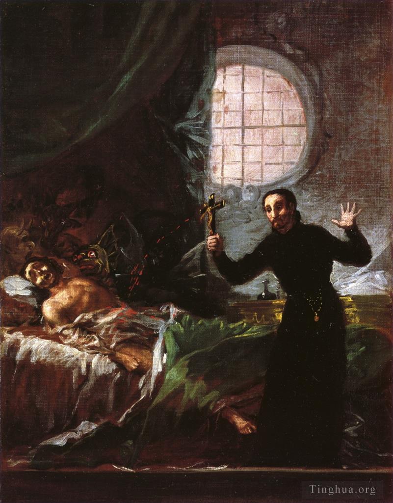 弗朗西斯科·戈雅作品《圣弗朗西斯·博吉亚帮助一个垂死的不悔罪者》