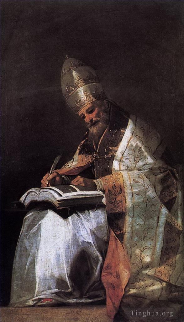 弗朗西斯科·戈雅 的油画作品 -  《圣格雷戈里大帝》