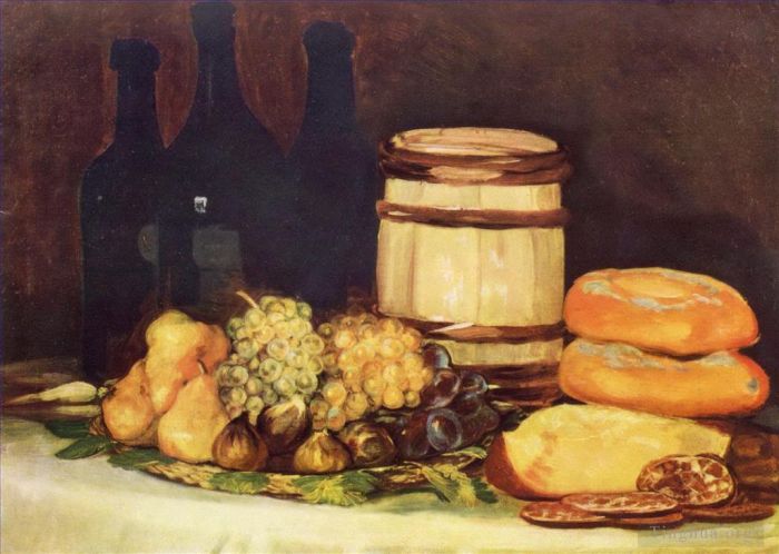 弗朗西斯科·戈雅 的油画作品 -  《静物与水果瓶面包》