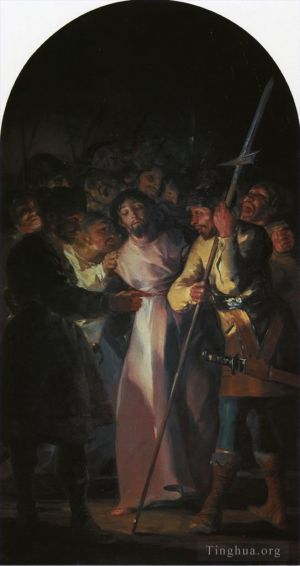 艺术家弗朗西斯科·戈雅作品《基督被捕》