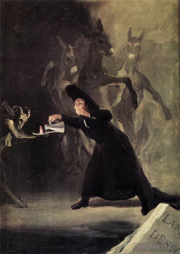 弗朗西斯科·戈雅 的油画作品 -  《被施了魔法的男人》