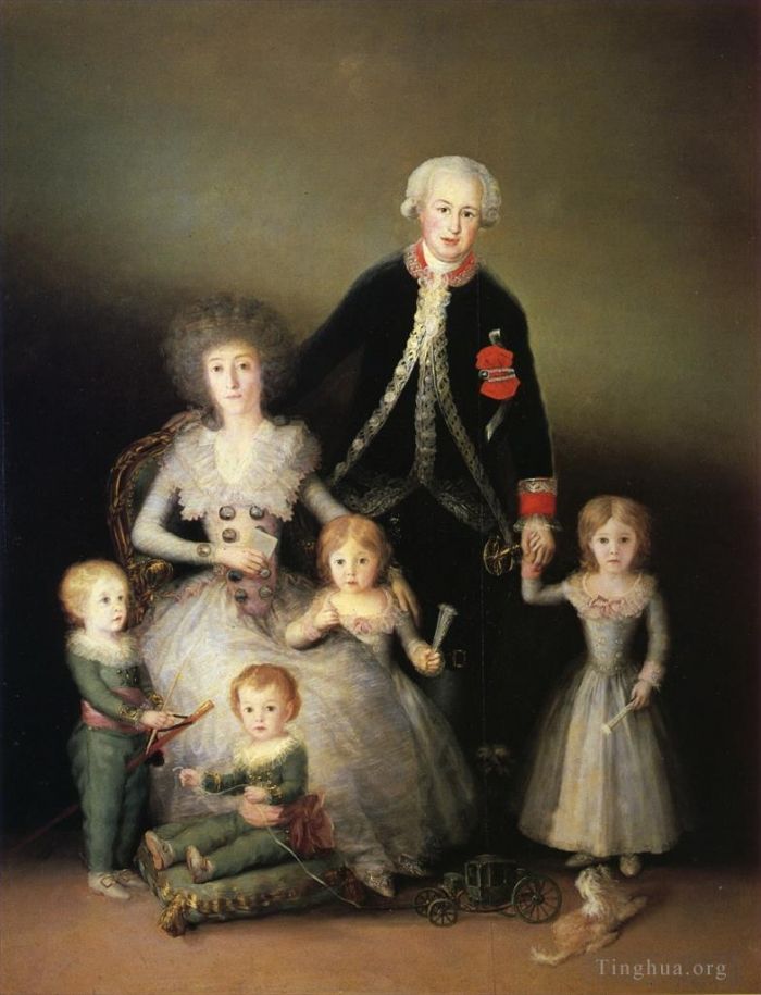 弗朗西斯科·戈雅 的油画作品 -  《奥苏纳公爵和他的家人》