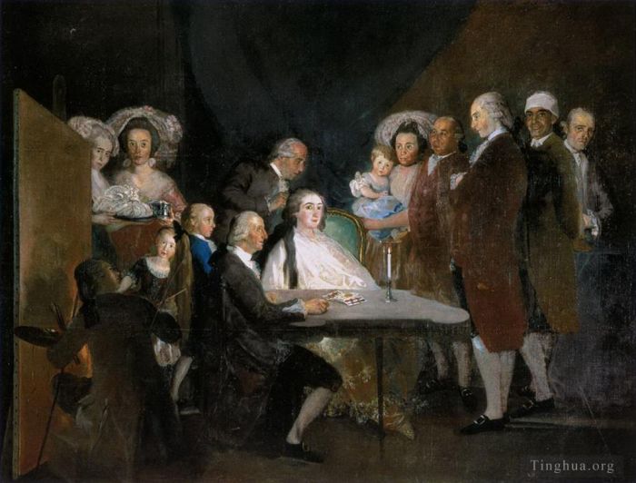弗朗西斯科·戈雅 的油画作品 -  《唐·路易斯王子的家族》