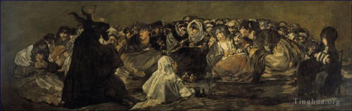 弗朗西斯科·戈雅 的油画作品 -  《伟大的山羊或女巫安息日黄色》