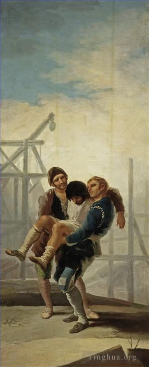 艺术家弗朗西斯科·戈雅作品《受伤的梅森》