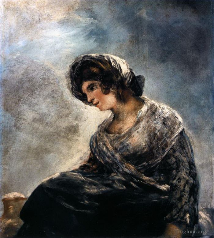 弗朗西斯科·戈雅 的油画作品 -  《波尔多的挤奶女工》