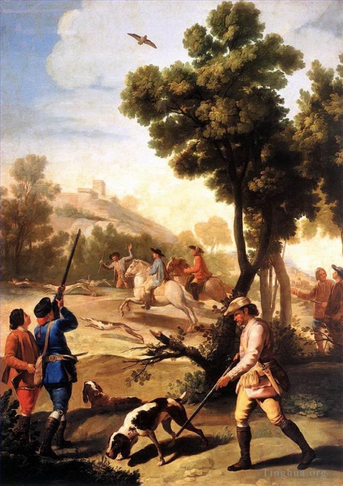 弗朗西斯科·戈雅 的油画作品 -  《鹌鹑射击》