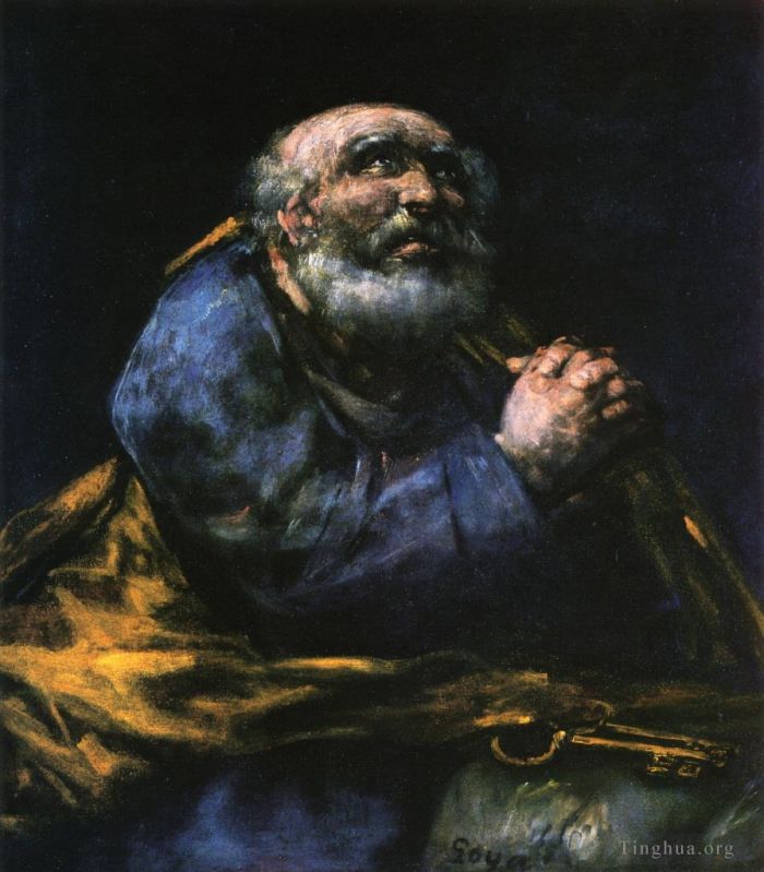 弗朗西斯科·戈雅 的油画作品 -  《悔改的圣彼得》