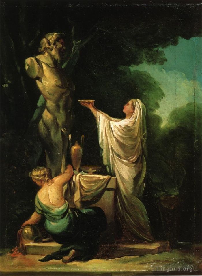 弗朗西斯科·戈雅 的油画作品 -  《普里阿普斯的牺牲》