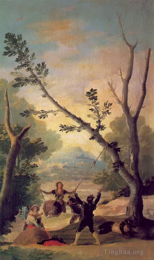 弗朗西斯科·戈雅 的油画作品 -  《秋千》