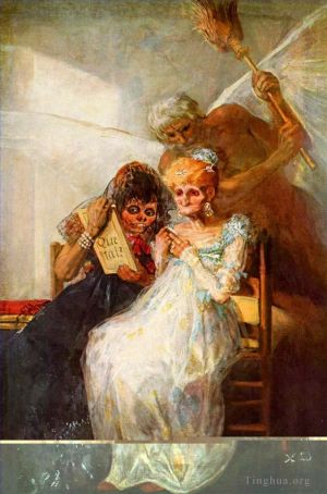 艺术家弗朗西斯科·戈雅作品《老妇人的时代》