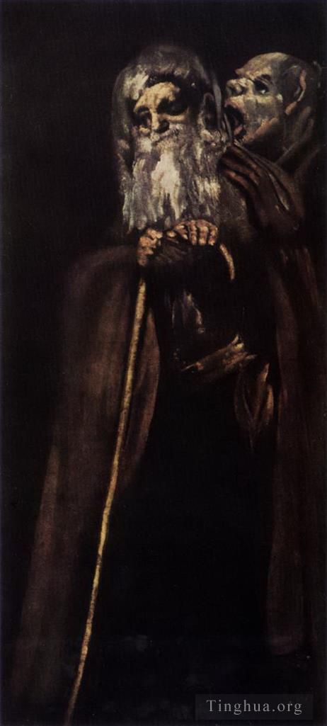 弗朗西斯科·戈雅 的油画作品 -  《两个和尚》