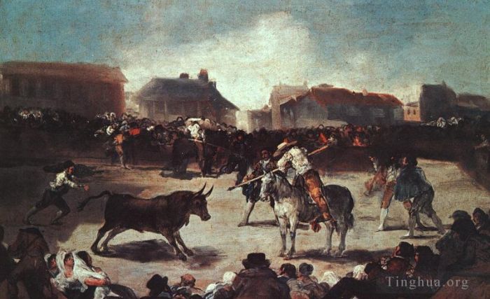 弗朗西斯科·戈雅 的油画作品 -  《乡村斗牛》