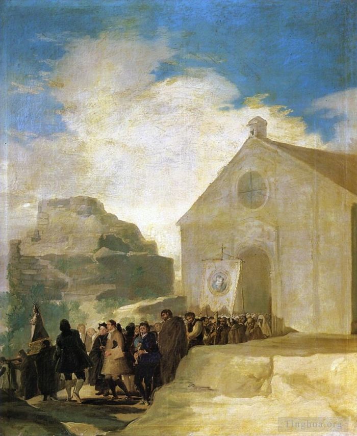 弗朗西斯科·戈雅 的油画作品 -  《乡村游行》