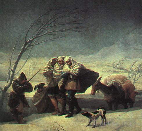 弗朗西斯科·戈雅作品《冬天暴风雪》