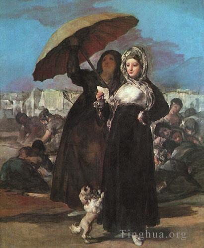 弗朗西斯科·戈雅 的油画作品 -  《年轻的马哈斯》