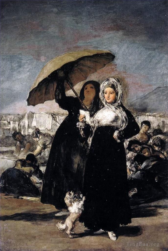 弗朗西斯科·戈雅 的油画作品 -  《年轻女子带着一封信》