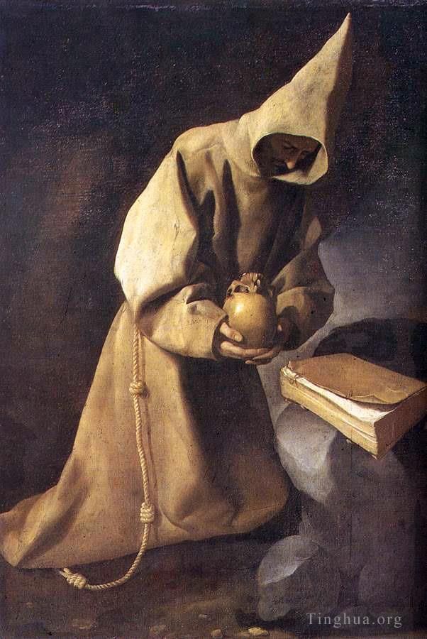 弗朗西斯科·德·苏巴朗 的油画作品 -  《圣方济各的冥想》