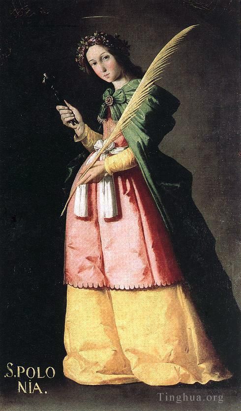 弗朗西斯科·德·苏巴朗 的油画作品 -  《圣阿波罗尼亚》