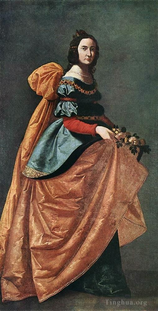 弗朗西斯科·德·苏巴朗 的油画作品 -  《布尔戈斯的圣卡西尔达》