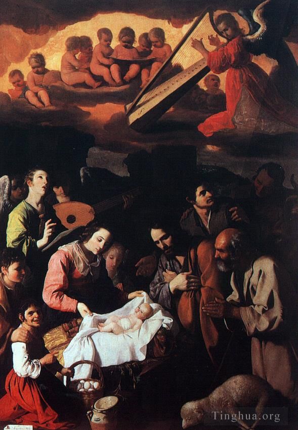 弗朗西斯科·德·苏巴朗 的油画作品 -  《牧羊人的崇拜》