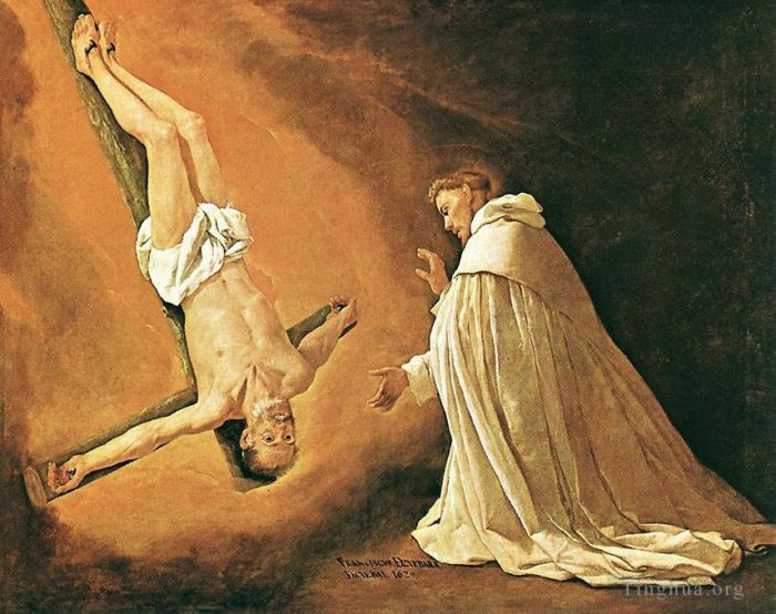 弗朗西斯科·德·苏巴朗 的油画作品 -  《使徒圣彼得向诺拉斯科圣彼得显现》