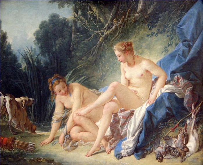 弗朗索瓦·布歇 的油画作品 -  《出浴的狄安娜》