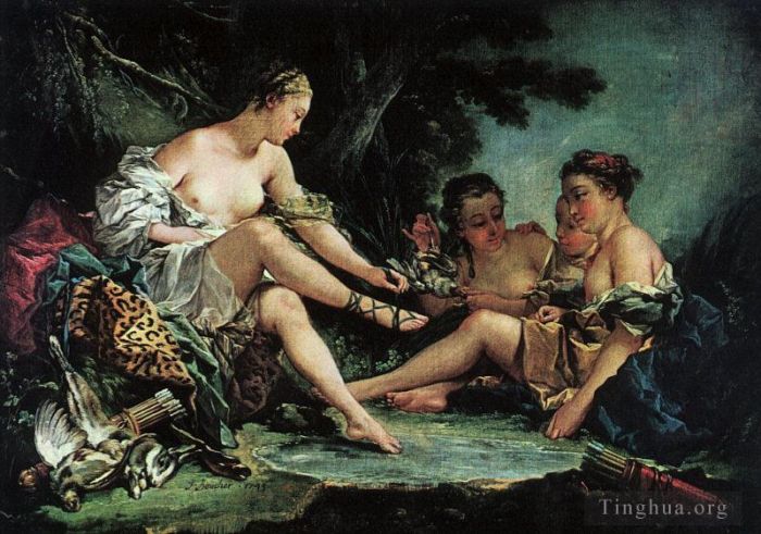弗朗索瓦·布歇 的油画作品 -  《戴安娜狩猎归来》