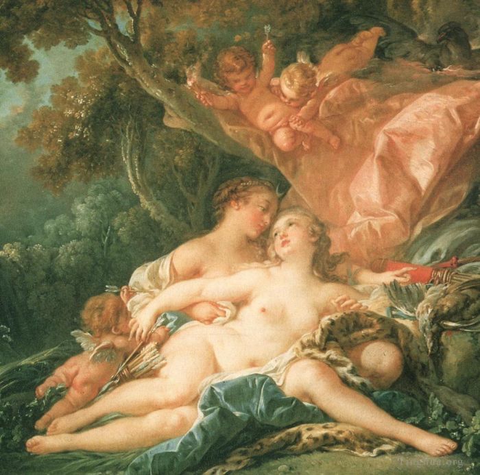 弗朗索瓦·布歇 的油画作品 -  《木星以戴安娜的名义》