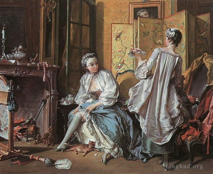 弗朗索瓦·布歇 的油画作品 -  《盥洗室》