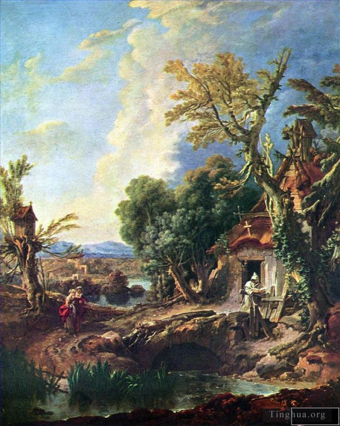弗朗索瓦·布歇 的油画作品 -  《与哥哥的风景》