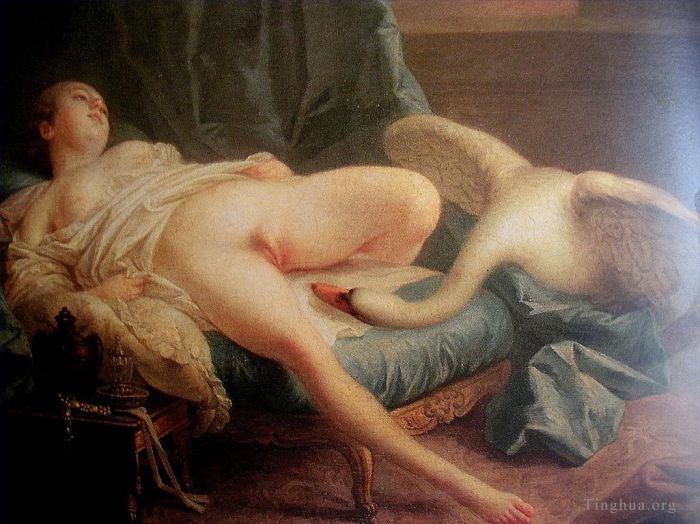 弗朗索瓦·布歇 的油画作品 -  《丽达与天鹅》