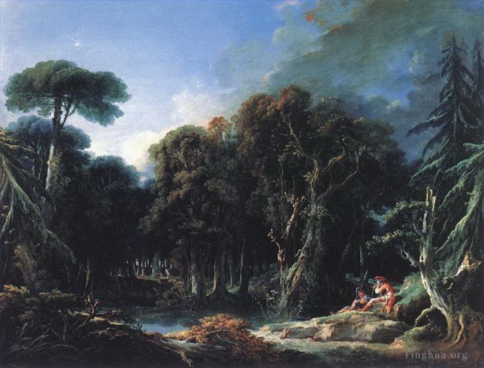 弗朗索瓦·布歇 的油画作品 -  《森林》
