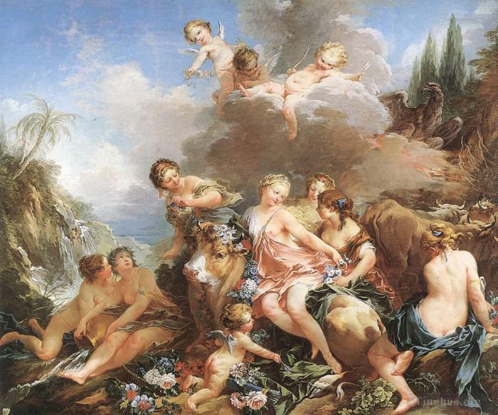 弗朗索瓦·布歇 的油画作品 -  《欧罗巴的掠夺》
