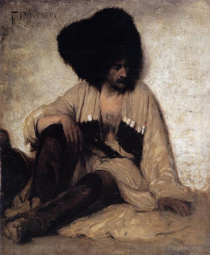 弗兰克·杜韦内克 的油画作品 -  《白人士兵》