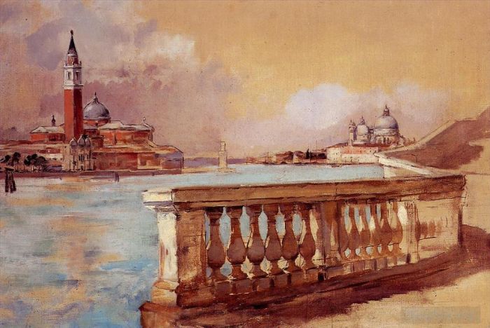 弗兰克·杜韦内克 的油画作品 -  《威尼斯大运河》