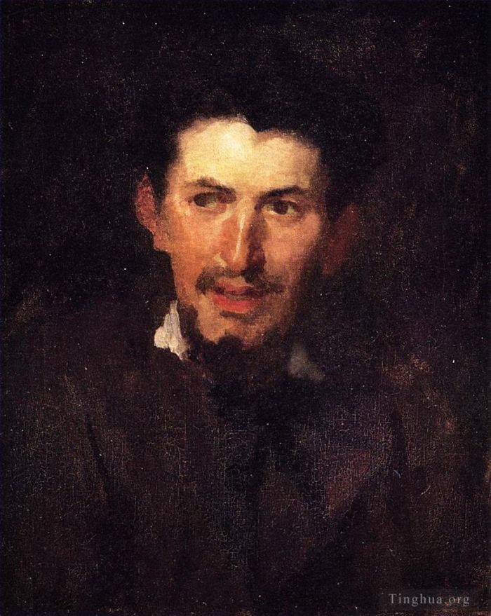 弗兰克·杜韦内克 的油画作品 -  《一位艺术家同行的肖像》