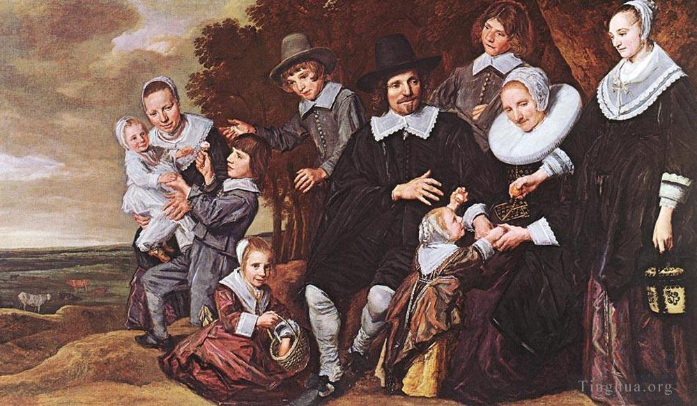 弗兰斯·哈尔斯作品《风景中的家庭群,1648》