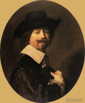 艺术家弗兰斯·哈尔斯作品《一个男人的肖像,1644》