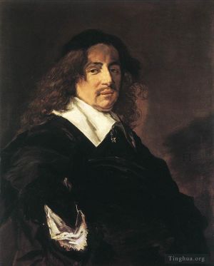 艺术家弗兰斯·哈尔斯作品《一个男人的肖像,1650》
