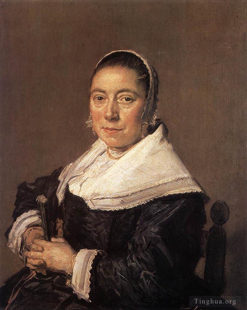 弗兰斯·哈尔斯作品《一位坐着的女人的肖像大概是玛丽亚·维拉蒂》