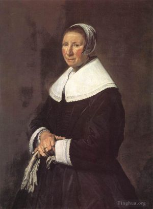艺术家弗兰斯·哈尔斯作品《一个女人的肖像,1648》