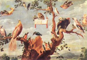 艺术家弗兰斯·斯尼德斯作品《鸟儿的音乐会2》