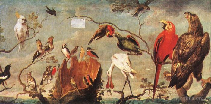 弗兰斯·斯尼德斯 的油画作品 -  《鸟儿音乐会》