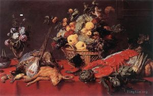艺术家弗兰斯·斯尼德斯作品《静物与一篮水果》