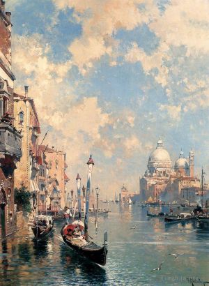 艺术家弗朗兹·理查德·盎特博格作品《威尼斯大运河,威尼斯》